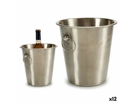 Cubitera Plateado Acero Inoxidable 4,5 L 22 x 21 x 22 cm (12 Unidades)