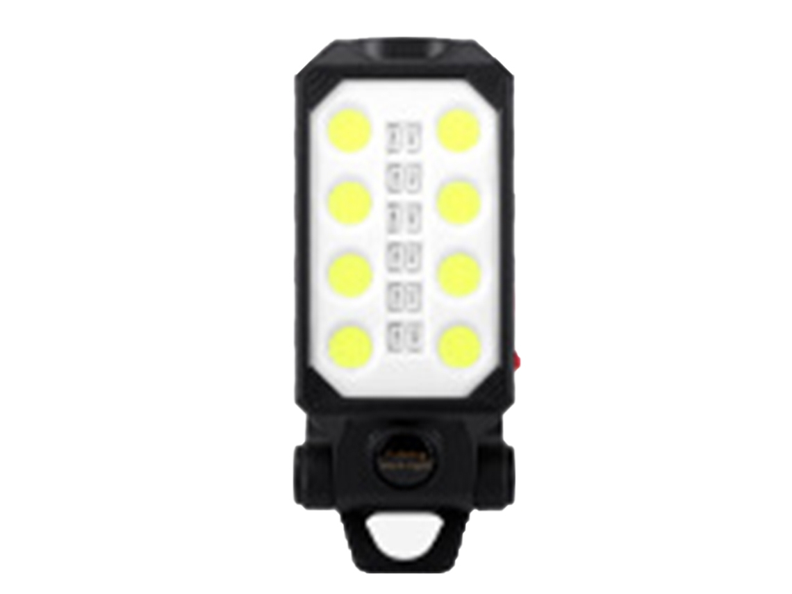 Ycy-linterna De Trabajo Cob Led Recargable Usb Con Imán Luz Blanca Rojo Azul Parpadeo Para Camping Exterior 598a