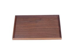 KOFIHETY Elegante bandeja de servicio de nogal, con el encanto de la madera orgánica, hecha a mano para mayor durabilidad y funcionalidad.