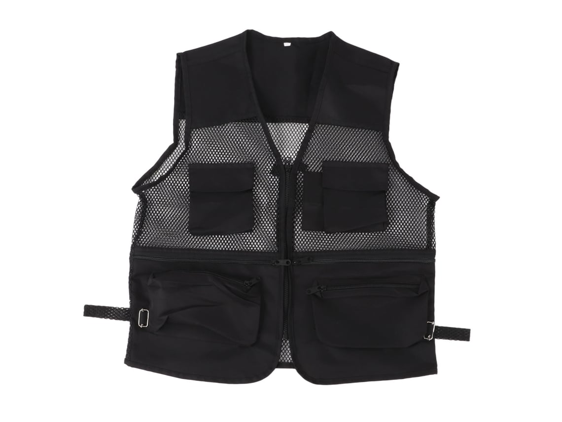 2026rebe-chaleco Militar Transpirable Con Multiple Bolsillos Malla Para Pesca Y Actividades Al Aire Libre Talla Xl Negro