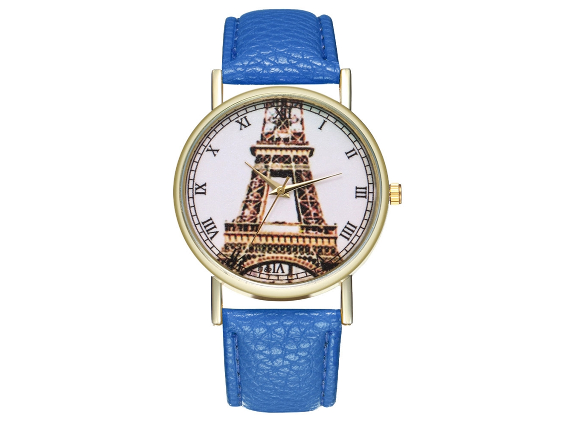 Elegante Y Con Estilo, Clásico Unisex, Reloj De Pulsera De Cuarzo Informal Azul Real