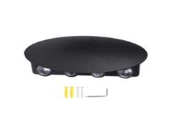 Lámpara de pared LED impermeable de 8 W, modelo 2026, para uso en exteriores y pasillos, luz blanca cálida, AC85-265V, montaje en pared.