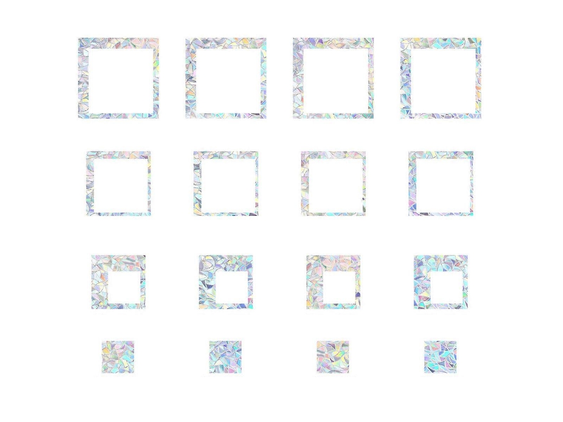 Pegatinas electrostáticas Square Sun Collector Rainbow Prism para vidrio, sin pegamento, de PVC, para ventanas.