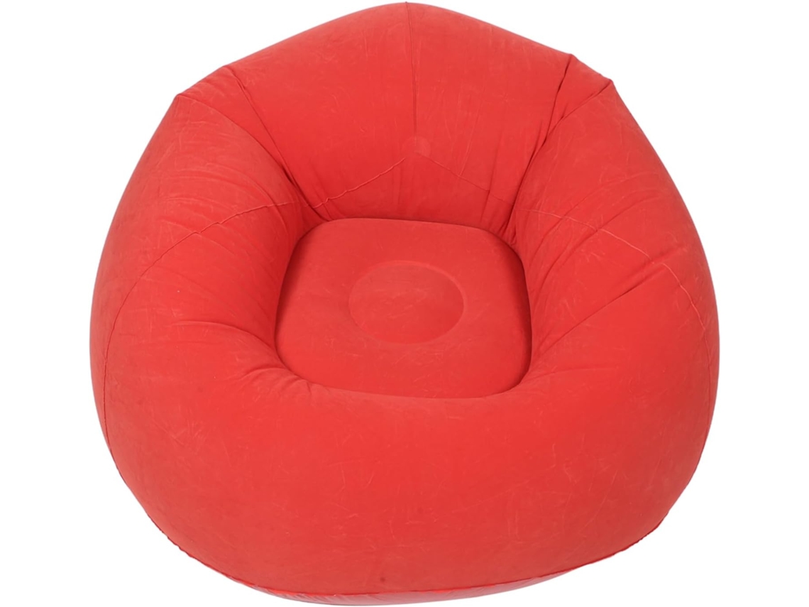 Silla Inflable Flocada Para Exteriores, Silla De Salón Portátil Impermeable Con Almacenamiento, Relajante Y Para
