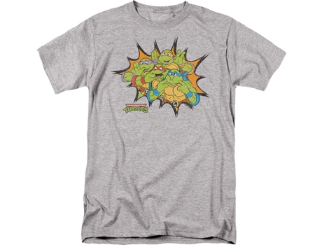 Camisetas Unisex DEEPSTONE Funny Faces Teenage Mutant Ninja Turtles brezo atlético (S)
