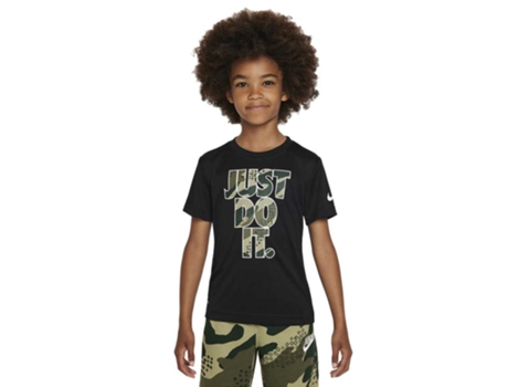 Camiseta de Niños NIKE KIDS Decote Redondo Dri Fit Meses Negro (24 meses/3 Años)