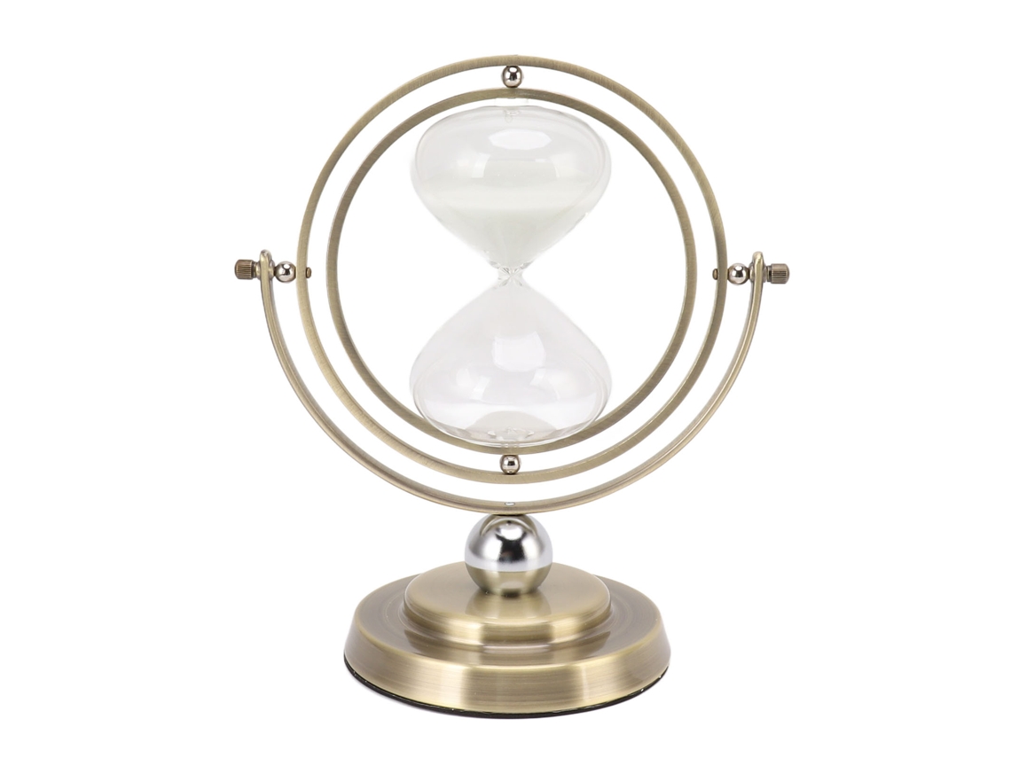 Rebe-reloj De Arena De Metal Bronce 30min Arena Blanca Preciso Moderno Decoración Hogar