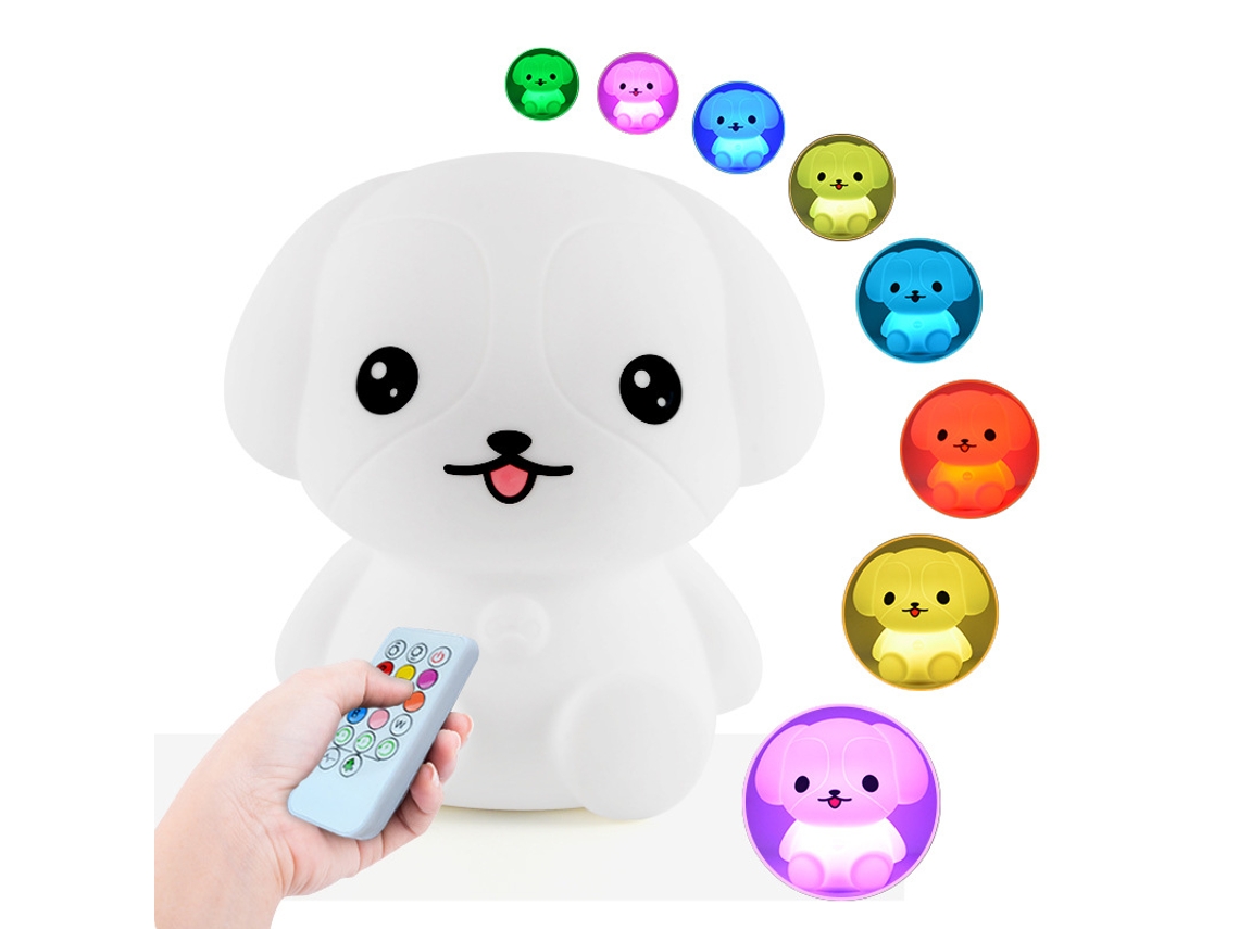 Luzes Noturnas Para Cuidados Com Os Olhos Lâmpada De Cabeceira De Silicone Para Cachorro Berçário De Bebê Brilho Ajustável Cor 