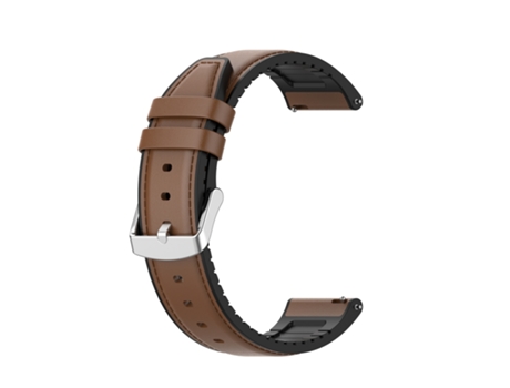 Correa de reloj inteligente de cuero de silicona de 22 mm para Huawei Watch GT 2 46 mm (marrón)