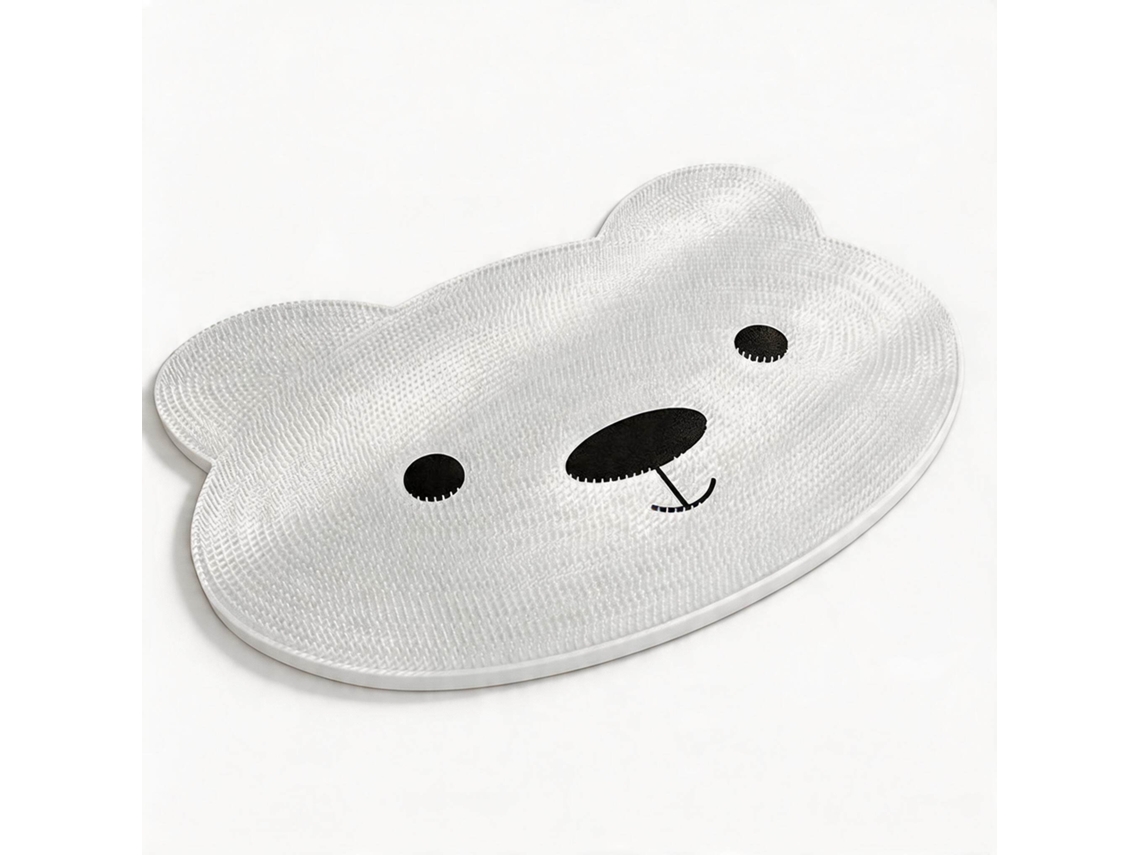 Alfombrilla De Baño Antideslizante Con Estampado De Osos, 35 X 53 Cm (blanco) Czhhmart