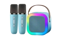 Máquina de karaoke para niños Máquina de karaoke para niñas con 2 micrófonos inalámbricos Mini altavoz Bluetooth portátil M Yizhood