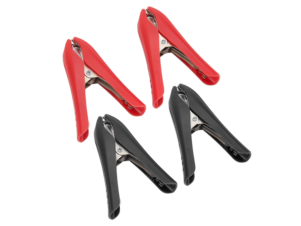 4 Pinzas Eléctricas, Acero Abs Aislado 100a, Agarre Fuerte Para Pruebas Automotrices Y Experimentales, Rojo/negro