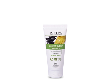 Activated Charcoal & Ginger Organic Sebum-balancing Exfoliating Scrub Exfoliante limpiador Mujeres 75 ml INTRA