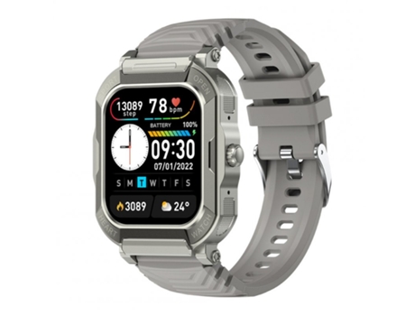 Smartwatch H30 Llamada Bluetooth Podómetro electrónico Monitoreo de oxígeno en sangre Gris plateado