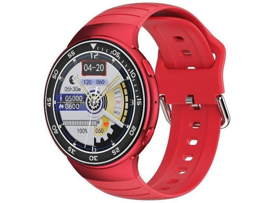 Reloj inteligente Yizhood para hombre, IP67, resistente al agua, deportivo, con control del ritmo cardíaco, auriculares inalámbricos Bluetooth (rojo)