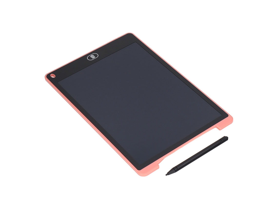 Tableta Lcd De 12 Pulgadas Para Niños Con Batería De 40 Mah Y Pizarra Rosa.