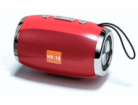 Altavoz Bluetooth GETEK HY-18 (5W - Autonomía: 20h - Rojo)