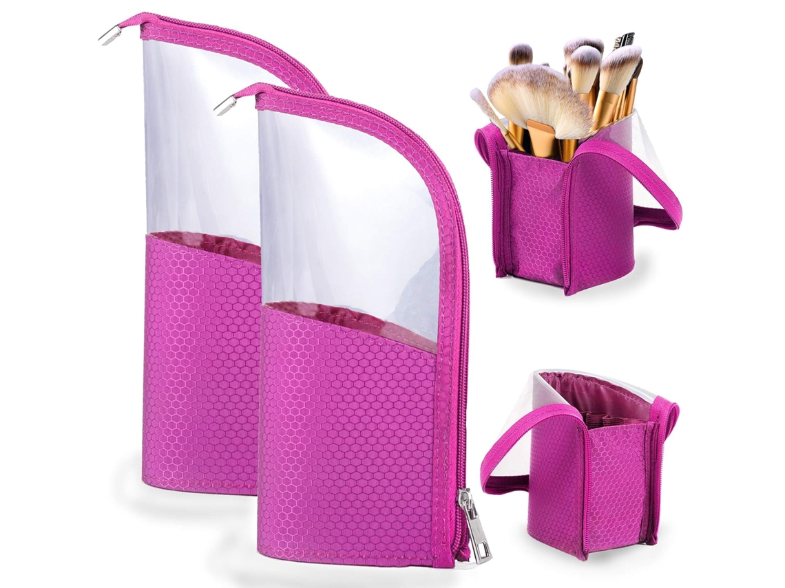 Bolsa organizadora de viaje para brochas de maquillaje, estuche de cosméticos, bolsa de almacenamiento para mujeres y niñas.