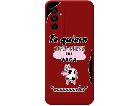 Carcasa para Samsung Galaxy M23 5G TUMUNDOSMARTPHONE Silicona Líquida Dibujos Rojo