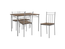 Mesa de Comedor con 4 Sillas Madera Flotante Conjunto de 5 Piezas para 4 Personas Madera ML-DESIGN