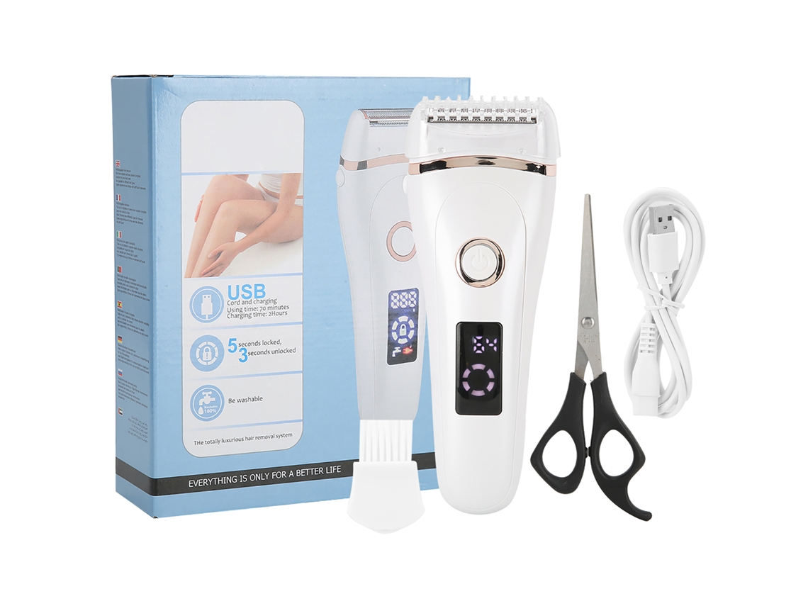 Recortadora Eléctrica Para Mujer, Carga Usb, Resistente Al Agua, Herramienta De Depilación Silenciosa.