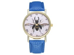 Reloj De Pulsera Analógico Para Pareja Con Correa De Poliuretano En Azul Marino: Estilo Moderno Y Sencillo.
