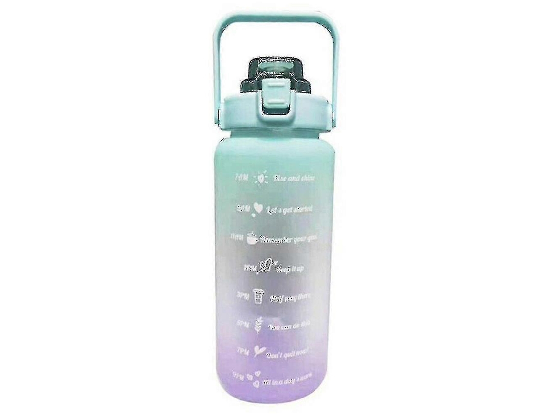 Botella De Agua De 2 Litros Con Pajita Y Marcador De Tiempo, Botella Deportiva Motivacional Rosewell