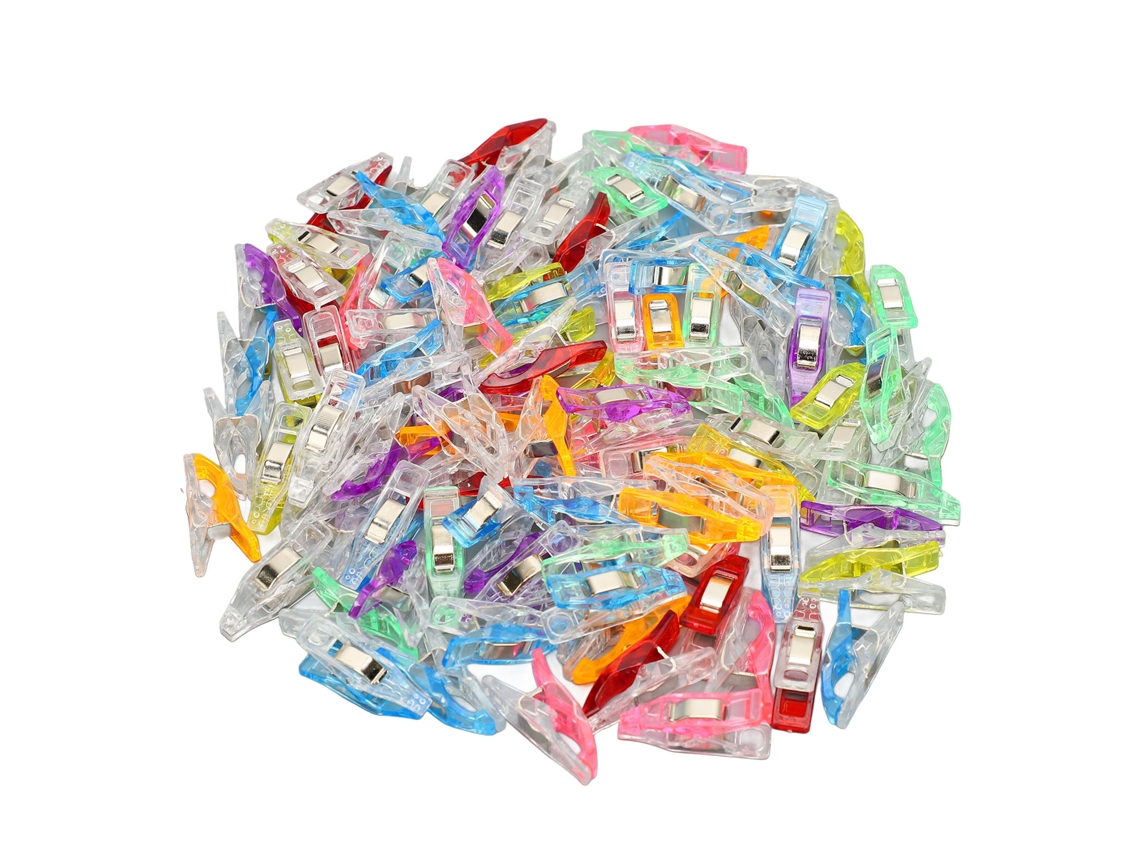 100 Pinzas Multifuncionales Transparentes De Plástico, Pinzas Nariz Afilada Para Enlazar Fotos, Ropa Y Bolsas De Envase
