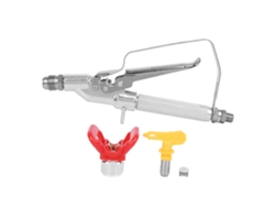 Pistola De Pintura Aérea Sem Ar De Alta Pressão Vara Reta Ergonômica Aço Inox G1/4 Polegada