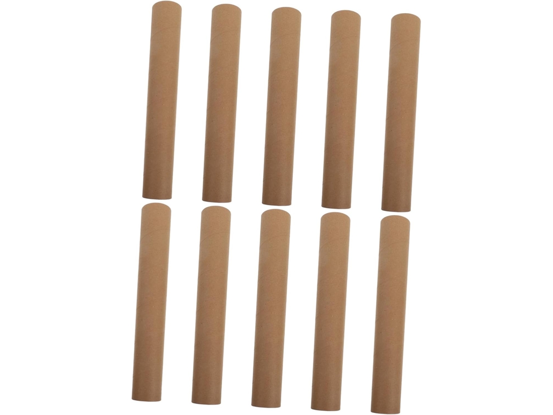 10 Tubos De Cartón Kraft Reforzados Para Envío, Tubos Redondos Resistentes Con Tapas Para Almacenamiento.