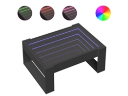 Maison Exclusive - Mesa De Centro Con Infinity Led Negro 70x53x30 Cm