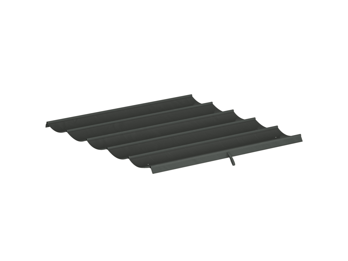 Pérgola/cenador con techo retráctil, 3 x 3 m - Solo techo, 250 x 255 cm, gris oscuro.