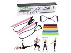Juego De Barra De Pilates De 7 Piezas (Rosa)  DIGITALLAB