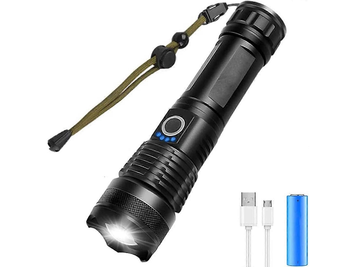 Linterna Led Ultra Potente 5000 Lumens Usb Recargable, Modos Ajustable Impermeable Ip65 Para Camping Senderismo Emergencias