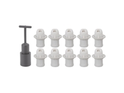2026-10pcs Base De Lámpara E14 De Abs Con Mangas Resistente A Altas Temperaturas Soportes De Luz Para Hogar Blanco