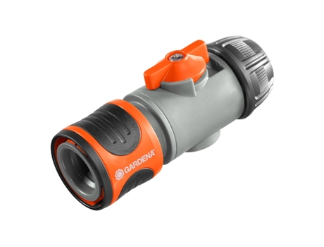 Conector De Manguera Con Válvula De Control Gardena 13- 15Mm Naranja/Gris (2942-20) GARDENA