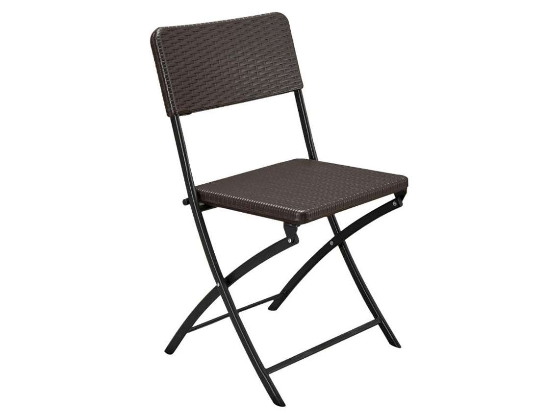 Silla plegable marron 47 x 50 x 88 cm.