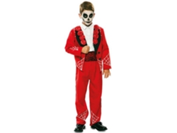 Disfraz de Niño DISFRAZZES Novio Del Día De Los Muertos Rojo (Talla: 7 a 9 años)