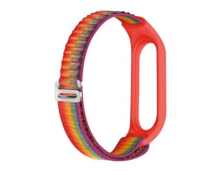 Correa de nailon Gancho en G de bucle alpino ajustable para Xiaomi Mi Band 3/Band 4/Band 5/Band 6/Band 7 - color del arcoiris