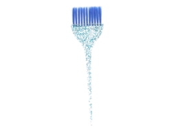 Pincel para Tintura de Cabelo 2026 com Cabo Brilhante, Ferramenta de Coloração para Cabeleireiro, Acessório Azul