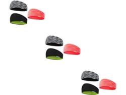 Conjunto De 9 Faixas De Cabeça Absorventes De Suor Para Esportes, Ioga E Fitness - Laranja, Cinza, Preto - Conforto Ideal