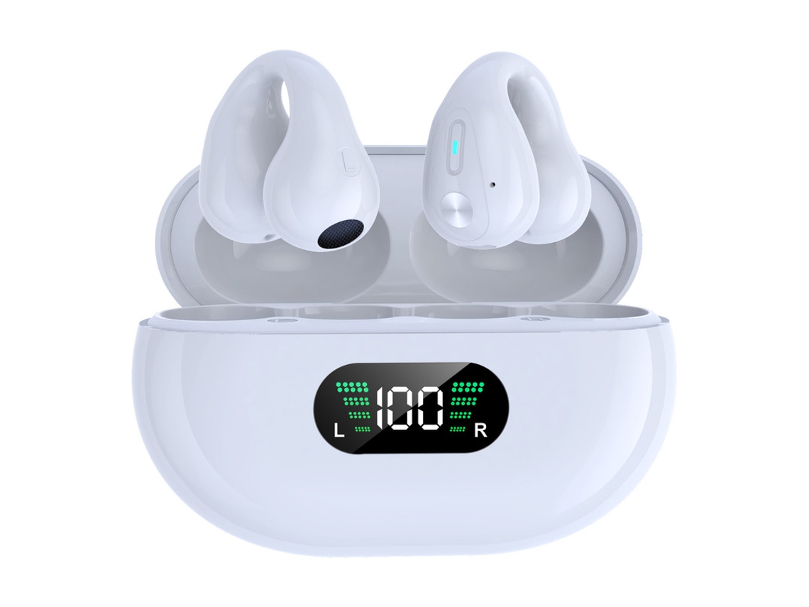 Auriculares Inalámbricos Pinza Conducción Ósea Inalámbrica Led Táctil YIZHOOD Bluetooth Blanco