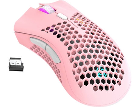 Ratón WELUOT BM600 (Inalámbrico - Regular - 1600 dpi - Rosa)