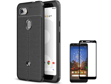 Funda y Protector Google Pixel 3A Rugged Leather Gris