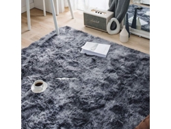 2026altiro-alfombra Suave Y Antideslizante De Pelo Largo Para Salón Y Dormitorio De Niñas, Diseño Moderno, Gris Oscuro, 80x120cm