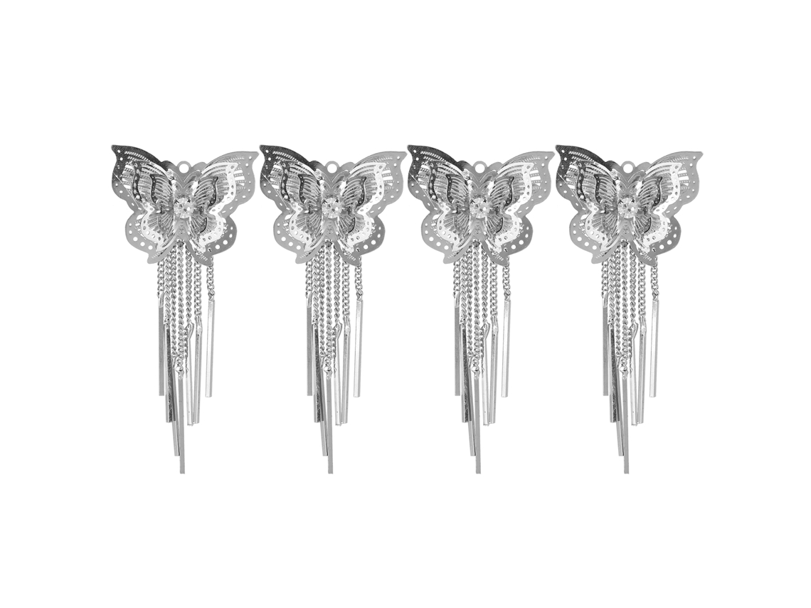 4 Piezas De Hebillas De Mariposa Para Zapatos, Colgantes Y Cadena, Accesorio Decorativo Para Botas De Mujer.