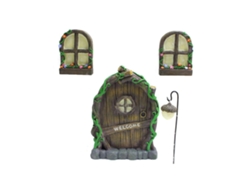 Decoraciones luminosas para puertas y ventanas para árboles de hadas en miniatura