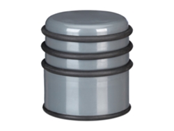 Relaxdays Tope De Puertas, Pesado, Para Puertas Y Ventanas,∅ 7 Cm, 3 Anillos De Goma, Gris Oscuro