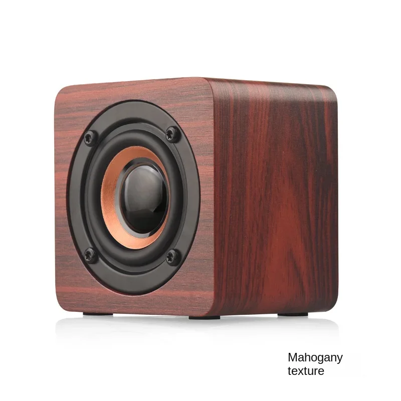 Mini Altavoz Inalámbrico Bluetooth Con Textura De Madera, Apto Para Teléfonos Móviles.