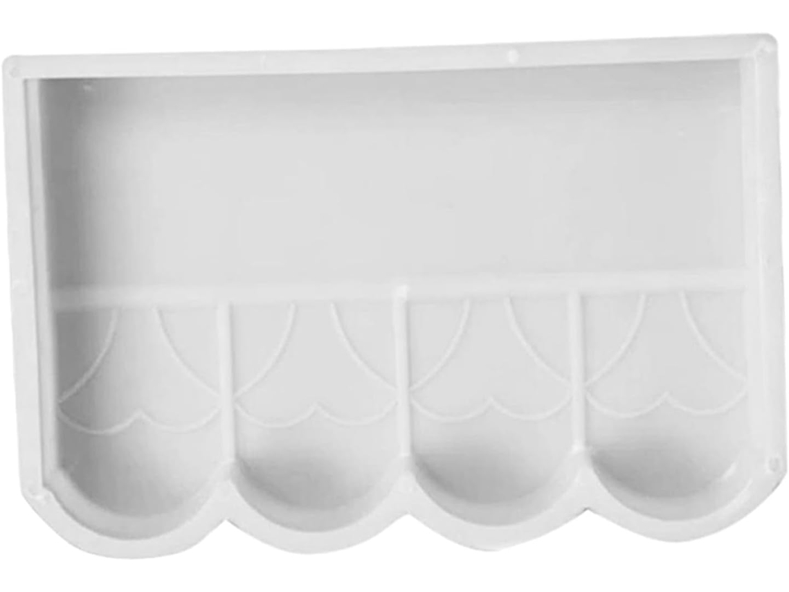 Molde De Plástico Blanco Para Hormigón, Ideal Para Vallas De Jardín Y Fácil De Usar.